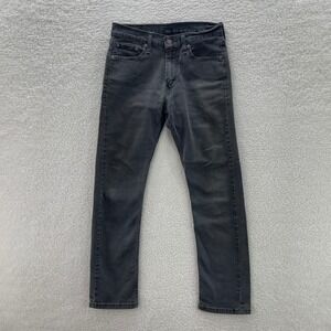 Levis 513 Jeans Mens 29x30 Gray Slim Straight Dark Wash Preppy Grunge Goth